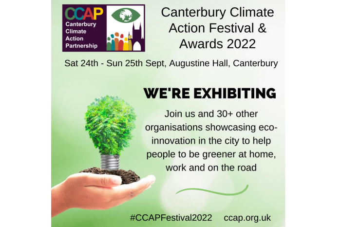 We're exhibiting at Canterbury Climate Action Festival - Sat 24th & Sun 25th Sept.